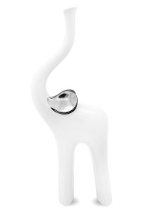 Figurka słoń ceramika biel ozdoba dekoracja 108708