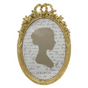 Złota owalna ramka na zdjęcia 127807