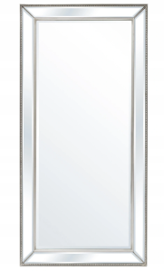 Szklane lustro srebrna rama glamour 118383