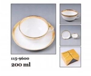 Elegancka FILIŻANKA porcelanowa biała 200 ml