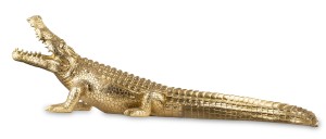 Dekoracja figurka krokodyl złoty