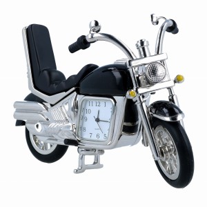 Zegarek motocykl chopper srebrny motor metal