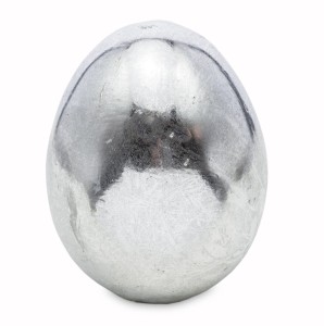 Srebrne jajko dekoracja srebrna wielkanoc ozdoba