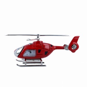 Zegarek helikopter czerwony śmigłowiec metalowy