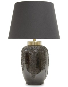 Lampka stołowa czarna ceramika wysoka duża nocna 108029