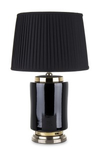 Lampa stołowa czarna ceramika wysoka duża nocna 137535