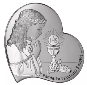 Srebrny Obraz Pamiątka Pierwsza Komunia Święta 815-0799