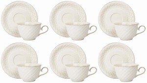 Elegancki Komplet Filiżanek Do Kawy Filiżanki 6+6