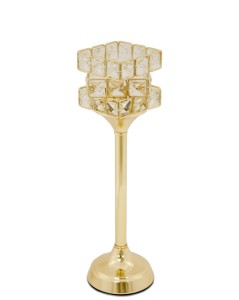 Świecznik glamour kryształowy złoty 115184