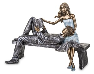 Figurka Zakochani Para Zakochanych Na Ławce