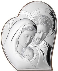 Obraz Święta Rodzina Srebrny Serce Prezent