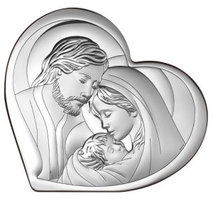 Obraz Święta Rodzina Srebrny Serce Prezent