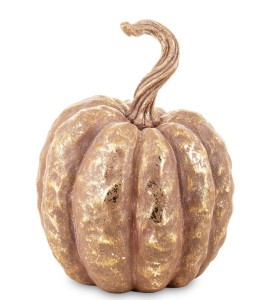 Dekoracja złota dynia figura jesień halloween