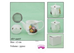 Dzbanek z zaparzaczem czajniczek kwiaty 350 ml