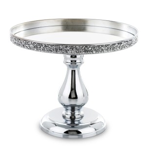 Patera taca srebrna metalowa lustrzana glamour