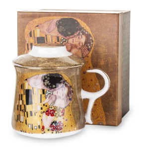 Kubek z zaparzaczem porcelana pokrywa Klimt 300 ml