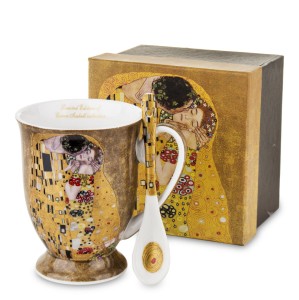 Kubek + łyżeczka porcelana Gustav Klimt