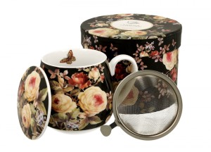 Kubek z zaparzaczem porcelana baryłka Warda