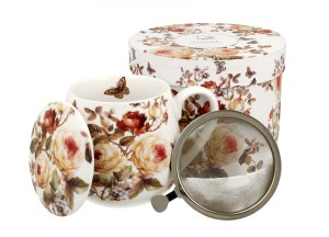 Kubek z zaparzaczem porcelana baryłka Zahra