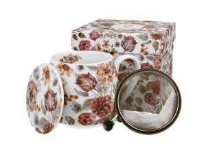 Kubek z zaparzaczem baryłka Pastel Flowers