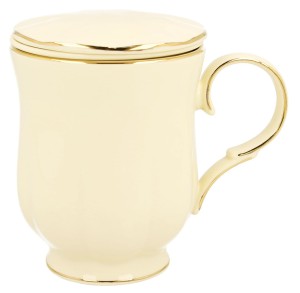 Kubek z zaparzaczem porcelanowy pokrywka