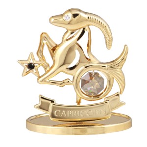 Figurka złota znak zodiaku KOZIOROŻEC Swarovski