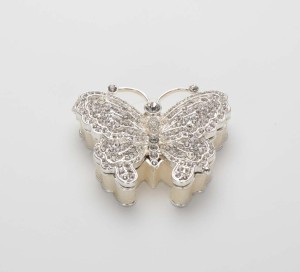 Puzderko na biżuterię szkatułka masa perłowa motyl