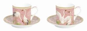Filiżanki do espresso 2+2 75 ml DANCING HERONS