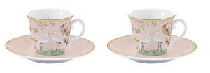 Filiżanki do espresso 2+2 80 ml JORDIN DE REVES