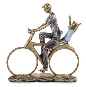 Figura rodzina ojciec syn dziecko tato rower