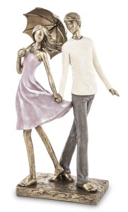 Figura para zakochani ona i on parasol rocznica