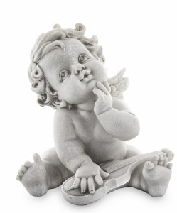 Figurka anioł aniołek szary dekoracja figura