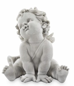 Figurka anioł aniołek szary dekoracja figura