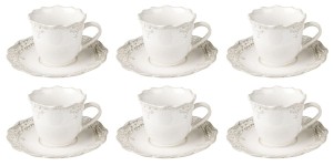Filiżanki do kawy herbaty 6+6 Amelia 200 ml