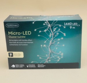 Lampki micro led ciepły- biały choinkowe 9 m