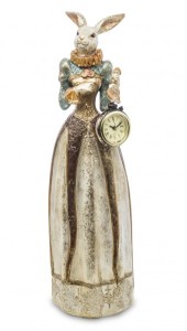 Figurka królika z zegarkiem, retro 121682