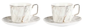 Marmur komplet filiżanek 2+2 260ml kawa herbata