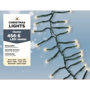 Lampki ciepły biały 456 LED 6 metrów