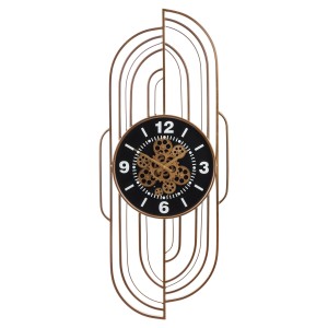 Duży Zegar Treviso ścienny metalowy brązowy czarny