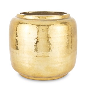 Złota osłonka z kamionki wazon na kwiaty dekoracja