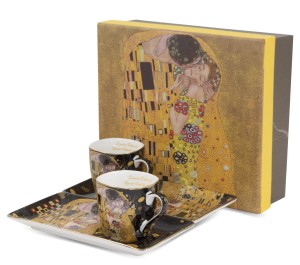 Filiżanki espresso porcelana 2+2 Gustav Klimt