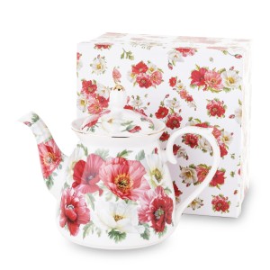 Dzbanek czajniczek porcelana kwiaty 1000 ml