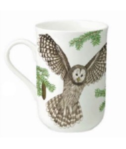 Kubek porcelanowy ,,Ptaki Polski"- Puszczyk 300 ml