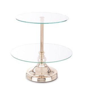 Patera piętrowa złota metalowa szklana glamour