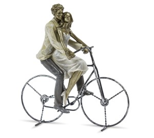 Figurka Zakochani Para Zakochanych Na rowerze