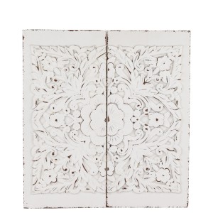 Dekoracja ścienna panel drewniana na ścianę biała