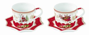 2+2 Filiżanki świąteczne 120 ml Boże Narodzenie
