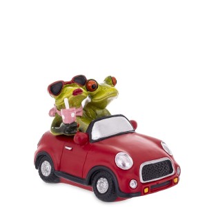 Figurka żaba żabka samochód auto zakochani para