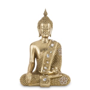 Złoty Budda figurka dekoracyjna medytujący