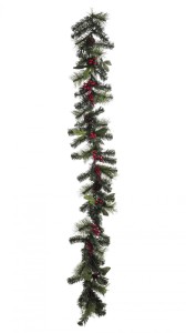 Girlanda świąteczna zielona dekoracja LED 176 cm